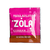 Краска для бровей с коллагеном ZOLA Eyebrow Tint 02 Warm Brown, 5 мл