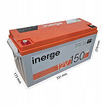 Акумулятор Inerge IN-12-150-G GEL 12V 150Ah DEEP CYCLE, фото 3