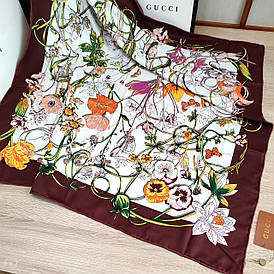 Хустка Gucci шовкова з ручною підшивкою