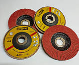 Круг 125 мм пелюстковий зерно 60 кутовий на керамічній шкірці, фото 2