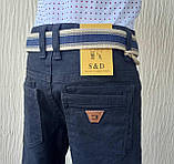 Штани "S & D" з текстильним ременем, чорні, фото 4