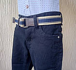 Штани "S & D" з текстильним ременем, чорні, фото 3