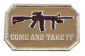 Нашивка Airsoft Velcro Color Patch - "Come And Take It"