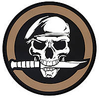 Патч нашивка Velcro Rothco PVC Military Skull & Knife Morale Patch Rothco USA