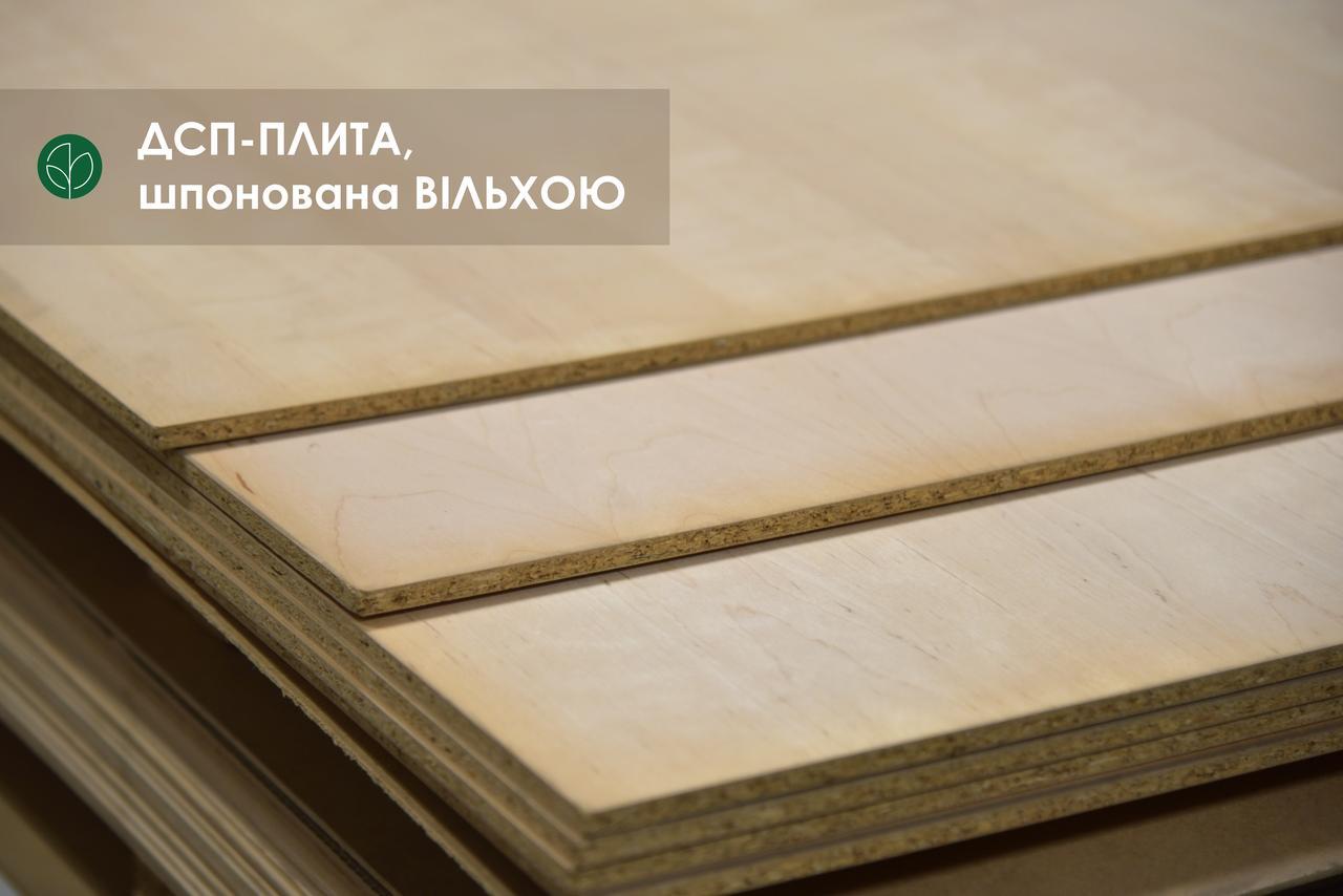 Плита ДСП, шпонована Вільхою, 9 мм А/B 2,80х2,07м, фото 1