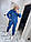 Жіночий стильний прогулянковий костюм/комплект із вельвету (Розміри 44,48), Синій, фото 4