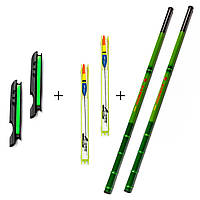Набір вудилищ для риболовлі 3.60м Джокер BAMBOOK green 2 шт Мотовило та Поплавець