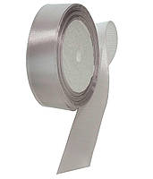 Стрічка атласна 25 мм сіра