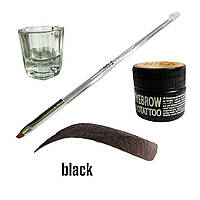 Набір для фарбування брів хною Nila, чорна, 10 г