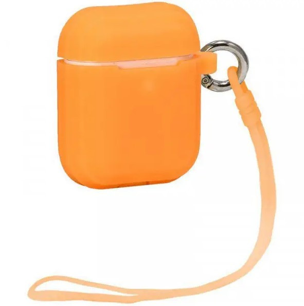 Чохол накладка Luminescent для Airpods 1/2 Light Orange (Yellow in the night)