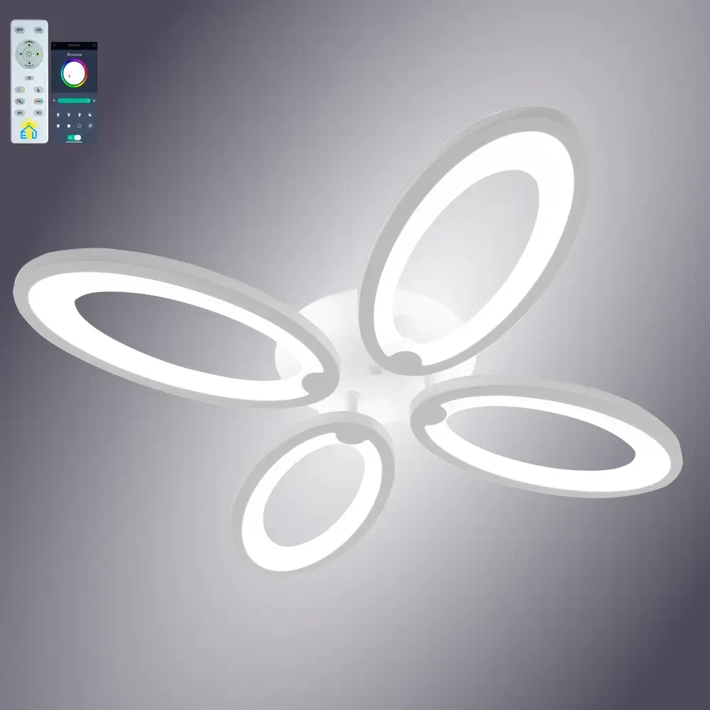 Люстра світлодіодна   ROOM 60W 4OV  Люстра з пультом управління, фото 1