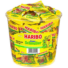 Желейні цукерки Haribo лакричні равлики, міні 100 шт.