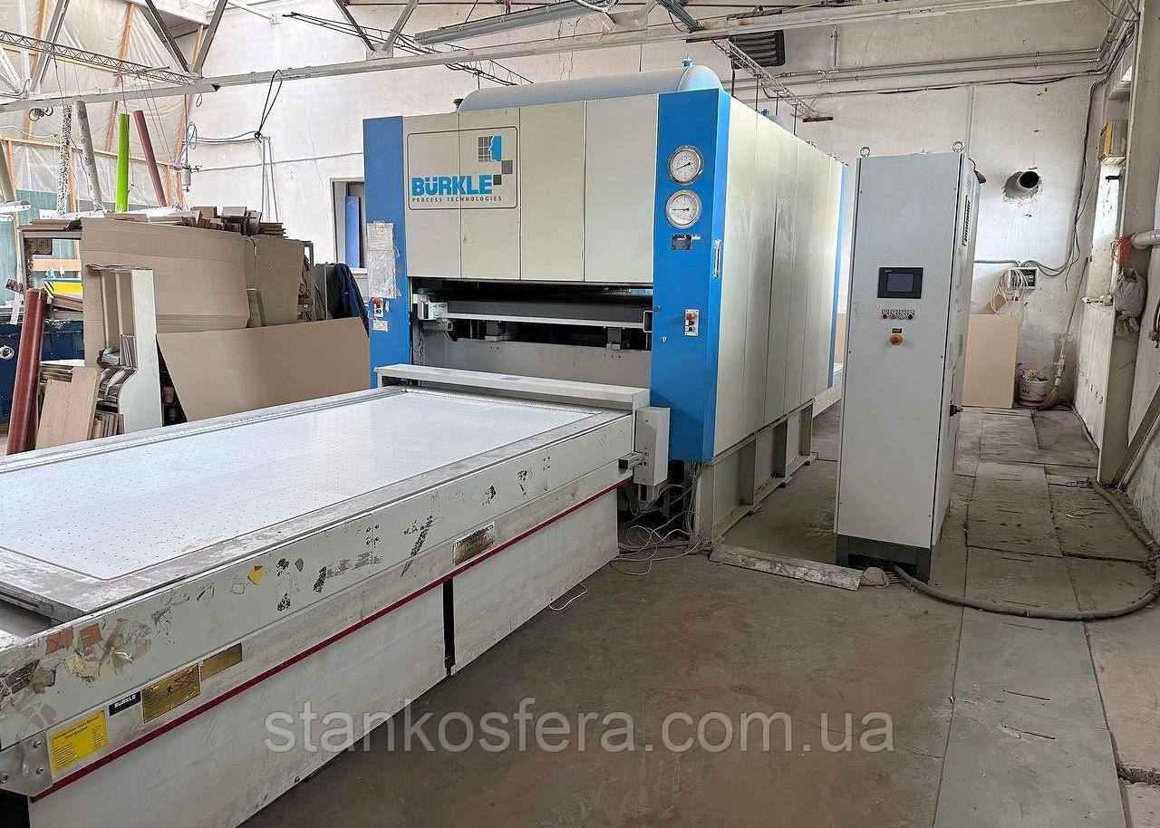 Bürkle Multifoiler BTF 1528 1400 Synchron вакуумний прес бу 2005р. з верхнім тиском