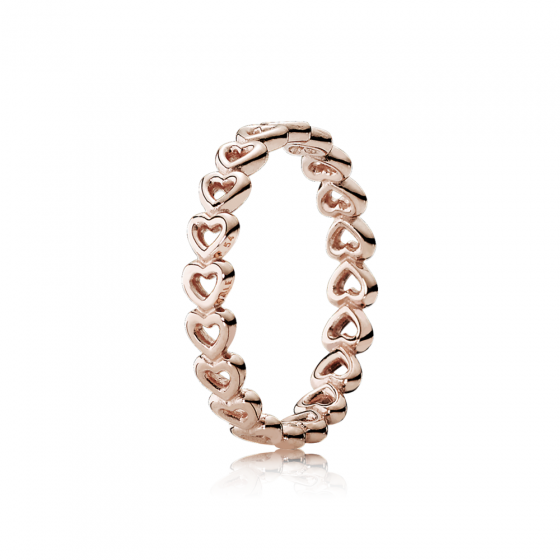 Срібне кільце в позолоті Pandora Символ любові rose 188696C00 58