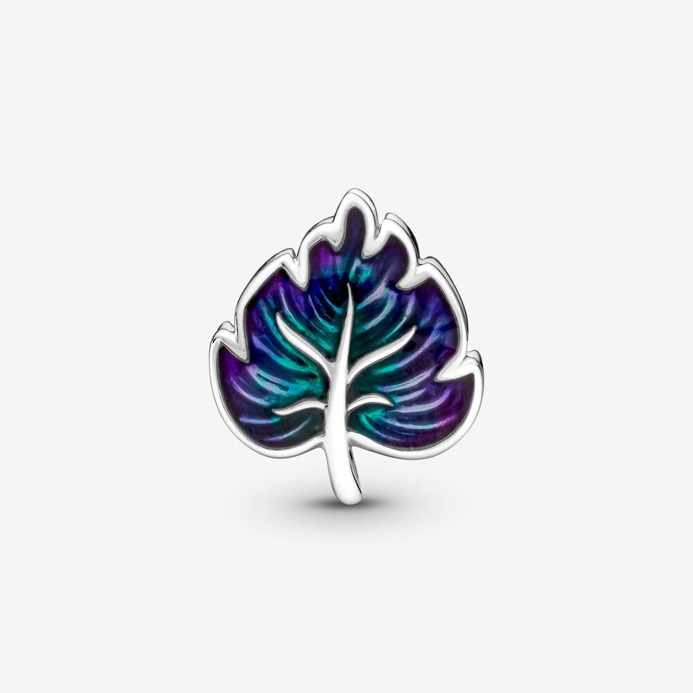 Срібний шарм No Brand Purple & Green Leaf 1483654335