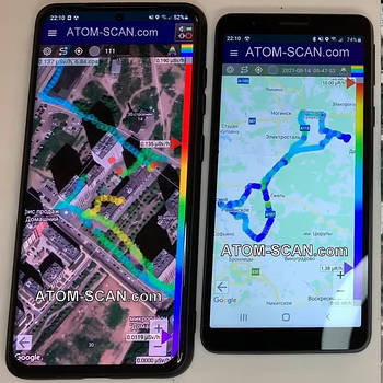 дозимери з Bluetooth і Google картами