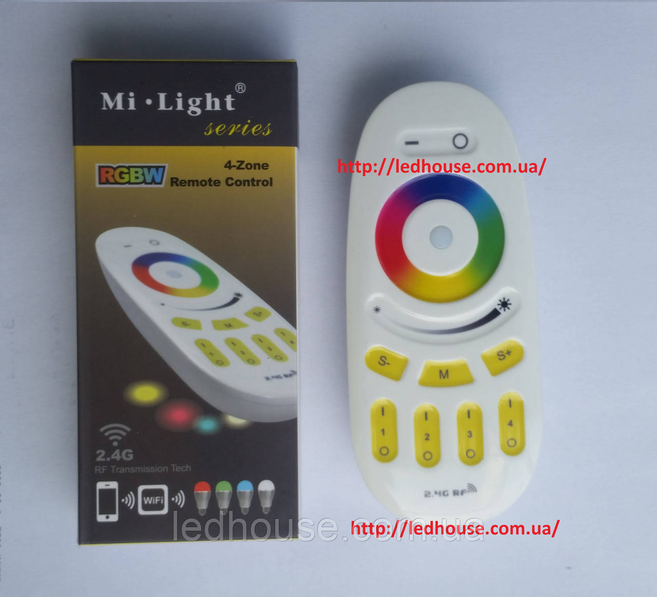 Пульт д/в Mi-light 4-zone 2.4g remote для контролера RGB