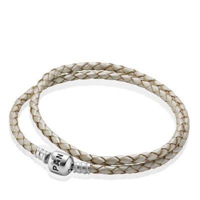 Шкіряний подвійний плетений браслет Pandora Moments 590705CPL-D, фото 1