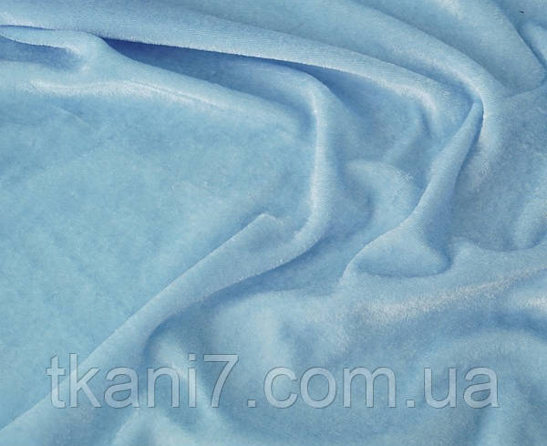 Велюр Стрейч Блакитний, фото 1