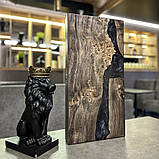 Нарди з натурального дерева та епоксидної смоли ручної роботи, фото 2