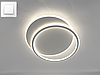 Керована світлодіодна LED люстра Esllse STANDART 80W 2R ON/OFF "два кола" біла 485х410х50-WHITE/WHITE-220-IP20, фото 7