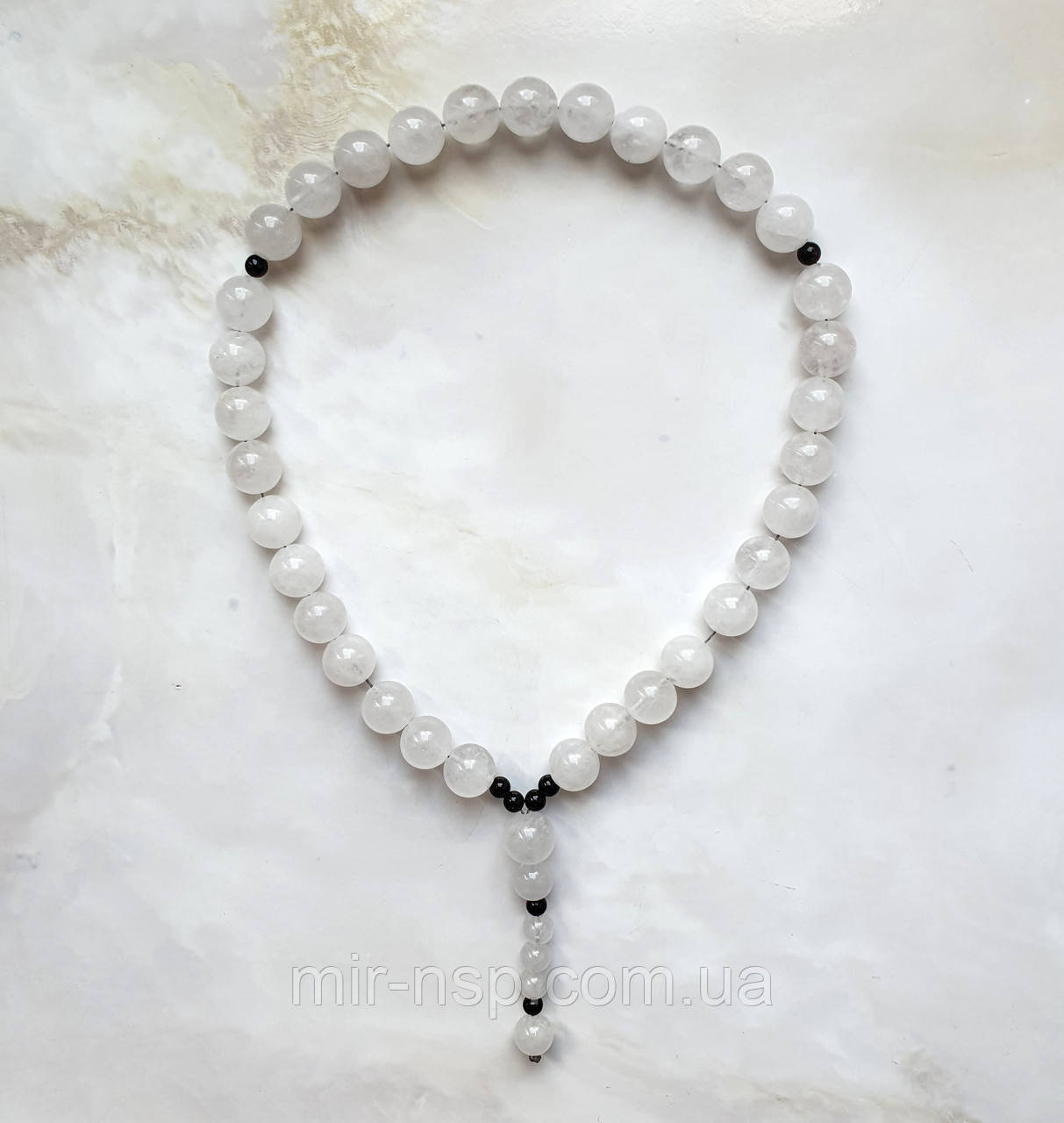 Чотки 33 намистини 100% натуральний кварц вага 50г, фото 1