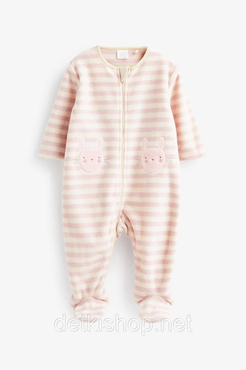 Дитячий чоловічок флісовий комбінезон теплий сліп для дівчинки 74-80 см (9-12М)