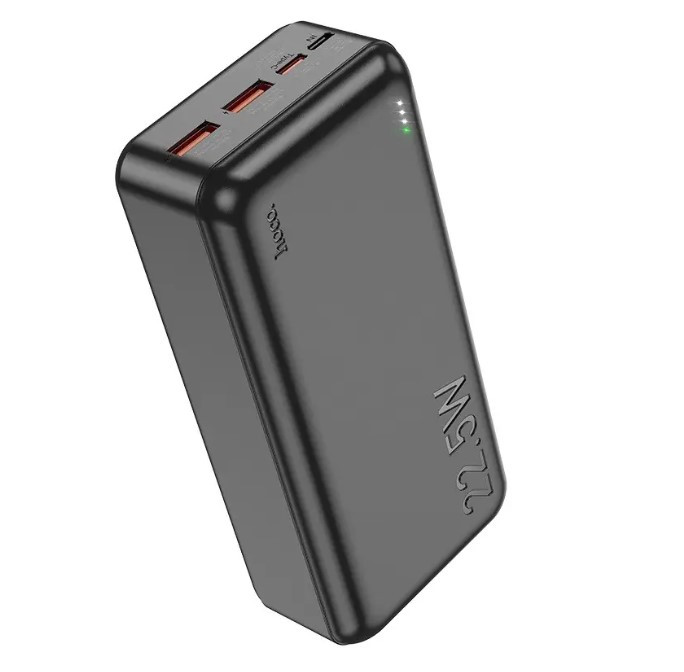 Зовнішній акумулятор повербанк Power Bank Hoco J101B 30000 mAh 2USB/Type-C 22.5W чорний