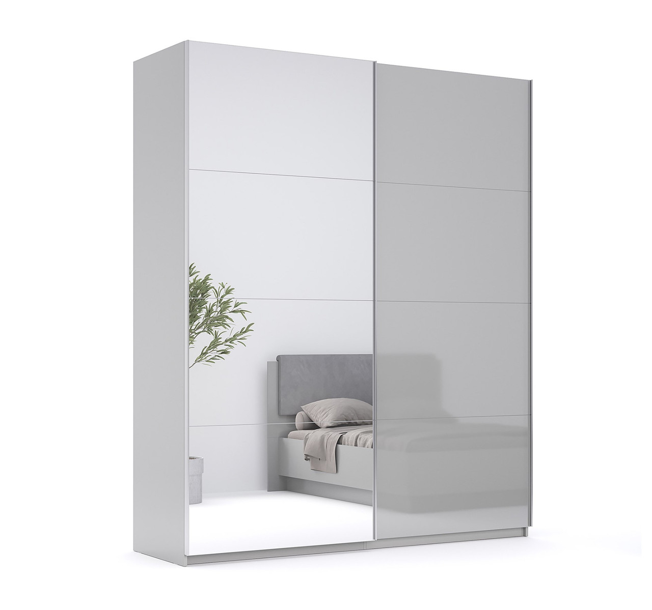 Шафа-купе Меггі 2,0 Сірий глянець Шиншила Міро-Марк, фото 1