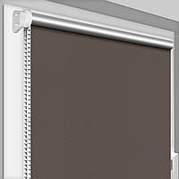 Рулонная штора Блэкаут Сильвер Термо 301 коричневый открытого типа Besta Mini