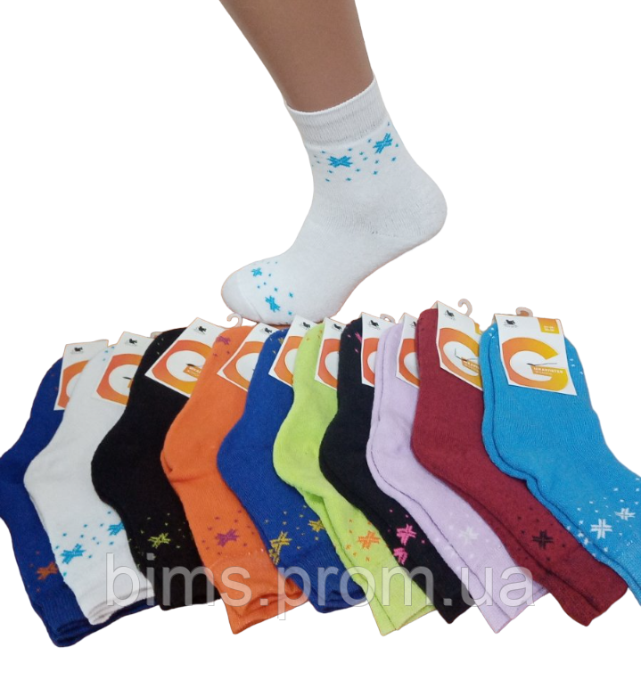 Шкарпетки жіночі зимові махрові (однотоннії)