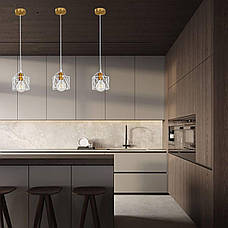 Фігурний білий підвіс у стилі лофт (56-PR101F-1 BRZ+WH), фото 2