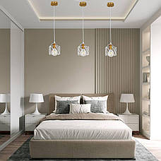 Фігурний білий підвіс у стилі лофт (56-PR101F-1 BRZ+WH), фото 4