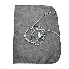 Електричне міні простирадло SHINE "Міні-3" з підігрівом від USB 65х45 см Grey (Niz14560)