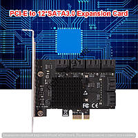 Контроллер адаптер PCIE x1/12 Sata портов(Chia)