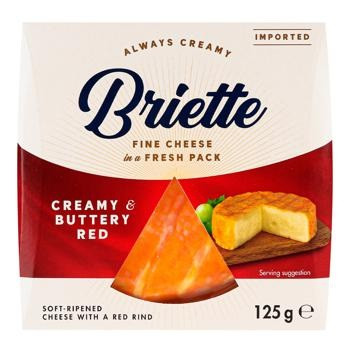 Сыр Мягкий Briette Creamy Buttery Red Сливочный Красный с Маслом 125 г Германия - фото 1 - id-p1932819096