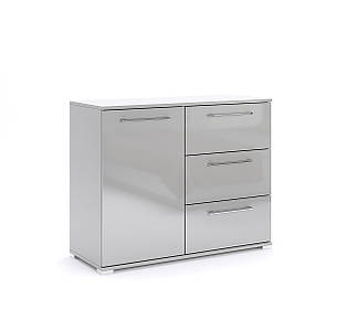 Комод 1д3ш 100 см Меггі Сірий глянець Шиншила Міро-Марк