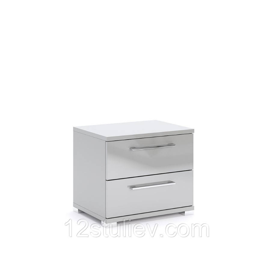 Тумба приліжкова Меггі Сірий глянець Шиншила Миро-Марк, фото 1