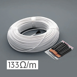 133 Ом/м. Нагрівальний карбоновий кабель 3К в силіконовій ізоляції