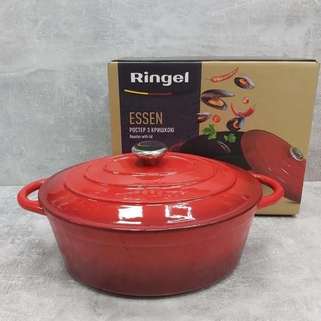 Гусятница RINGEL Essen Ростер 30*23*11 см (4.5л) з кришкою (RG-2308-30)