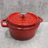 Каструля чавунна RINGEL Essen 24 см (3.8 л) з кришкою (RG-2300-24), фото 2