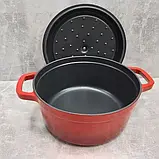 Каструля чавунна RINGEL Essen 26 см (4.8 л) з кришкою (RG-2300-26), фото 7