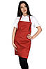 Фартух Lux Form Лайт з нагрудником водовідштовхувальний для повара офіціанта бармена перукаря червоний, фото 2