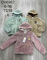 Пайта махрова для дівчат оптом, S&D, 134-164 см,  № CH-6957, фото 2