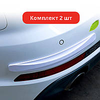 Захисні молдинги на кути бампера 2 шт. у кольорі білий карбон