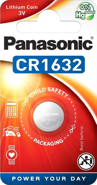 Дисковая батарейка PANASONIC Lithium Cell 3V CR1632 - фото 1 - id-p673536519