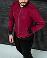 Чоловіча куртка-Бомбер замш. Колір: чорний, хакі, бордо, беж, синій. S M L XL (розм табл в фото)