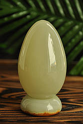 Яйце з натурального каменю онікс з підставкою, 10 см