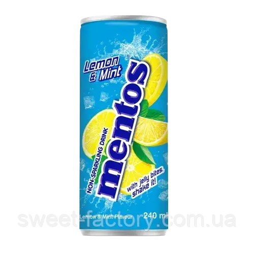 Mentos Lemon Mint non-sparkling drink с желе 240ml, фото 1