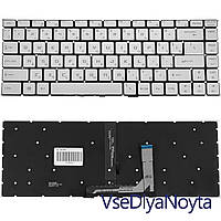 Клавиатура для ноутбука MSI (GS65) rus, silver, без фрейма, подсветка клавиш (ОРИГИНАЛ)